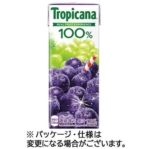 ﾄﾛﾋﾟｶｰﾅ 100%ｼﾞｭｰｽ ｸﾞﾚｰﾌﾟ 250mL 紙ﾊﾟｯｸ 1ｾｯﾄ(48本:24本×2ｹｰｽ)画像