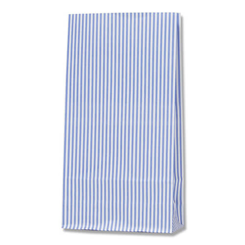 角底袋（モノストライプ・青・幅150×マチ65×高280mm)画像