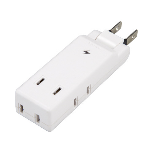 極小コーナータップ　４個口　雷ガード付　ホワイト画像