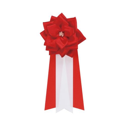 記章リボン　中　赤　１２個入　４５９－８１９