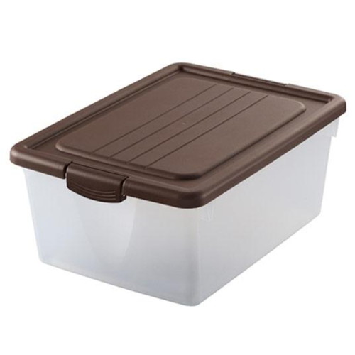 収納ボックス ハコス Mサイズ クリアブラウン画像