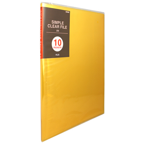 ｼﾝﾌﾟﾙｸﾘｱｰﾌｧｲﾙ A4ﾀﾃ 10ﾎﾟｹｯﾄ 背幅6mm ｵﾚﾝｼﾞ 1冊画像