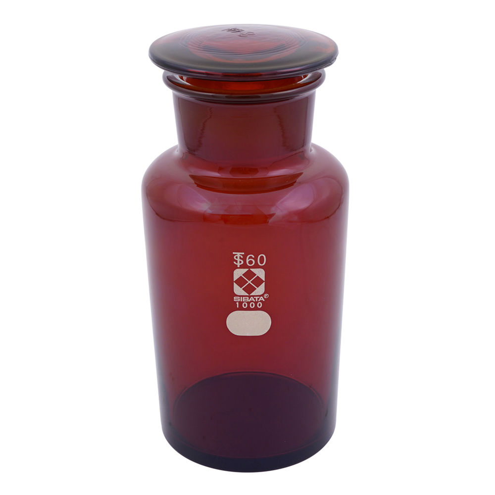 共通摺合わせ広口試薬瓶 茶褐色 1000mL画像