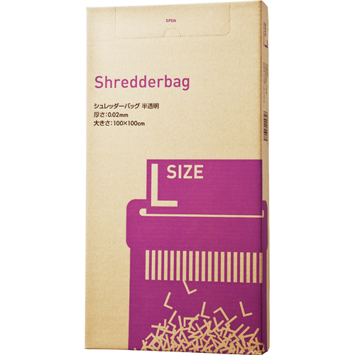 ｼｭﾚｯﾀﾞｰﾊﾞｯｸﾞｴｺﾉﾐｰ 半透明 Lｻｲｽﾞ BOXﾀｲﾌﾟ 1箱(100枚)画像