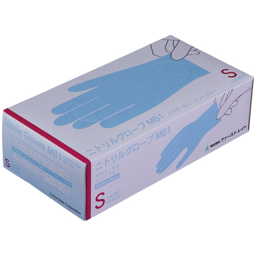 ﾆﾄﾘﾙｸﾞﾛｰﾌﾞMB1 ﾊﾟｳﾀﾞｰﾌﾘｰ ﾐﾝﾄﾌﾞﾙｰ S 1箱(150枚)画像