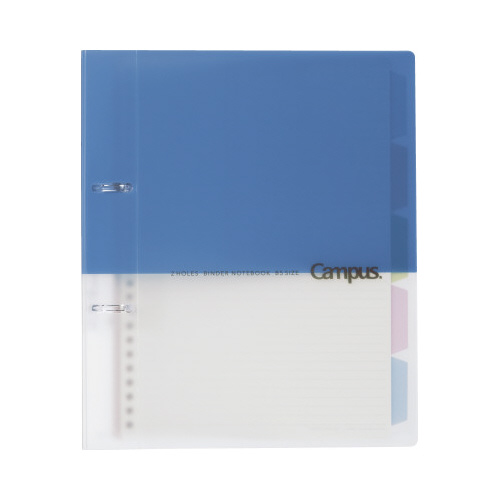 プリントもとじやすい２穴バインダー　Ｂ５　青画像
