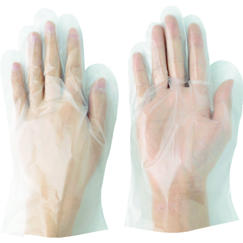 川西　使い捨てポリエチレン手袋　外エンボス　Ｓサイズ　（１００枚入）画像