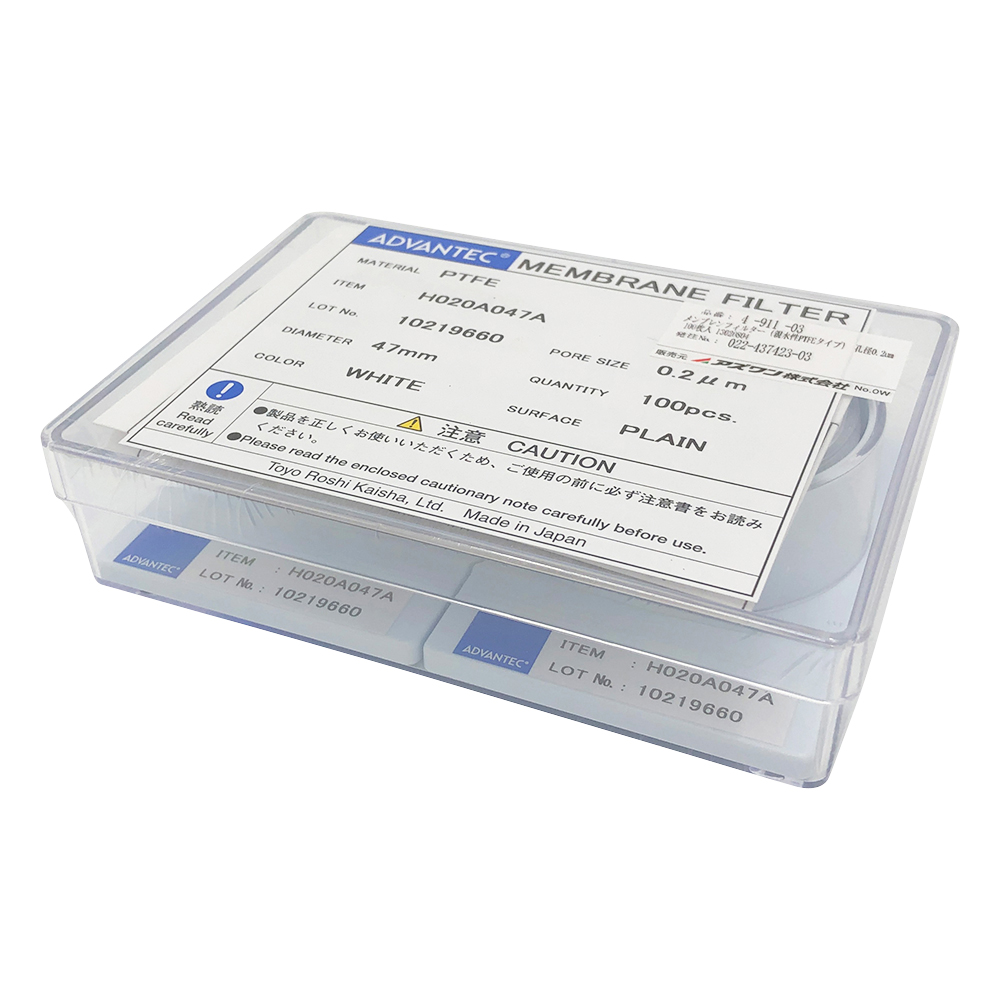 メンブレンフィルター（親水性PTFEタイプ）　孔径0.2μm　100枚入画像