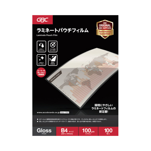 パウチフィルム　１００μ　Ｂ４　１００枚入