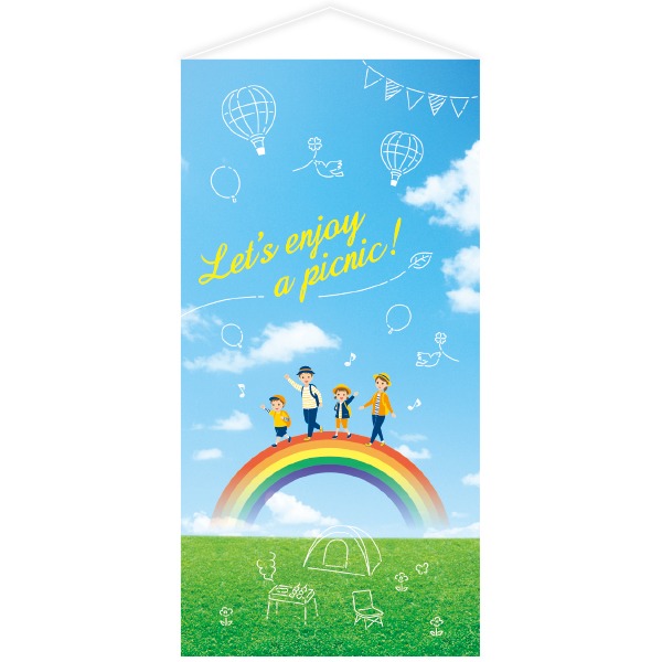 タペストリー Let’s enjoy a picnic！（防炎加工）画像