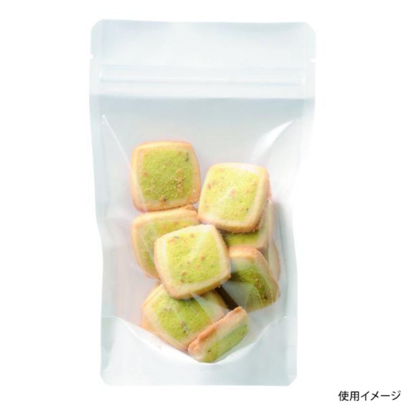 コーヒー用品 COT-876W 白クラフトスタンドチャック袋 中 ヤマニパッケージ画像