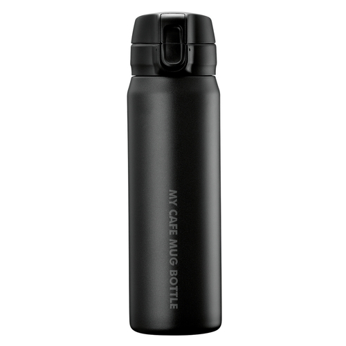 水筒 500ml マイカフェマグ ワンタッチマグボトル 保温 保冷 ブラック画像