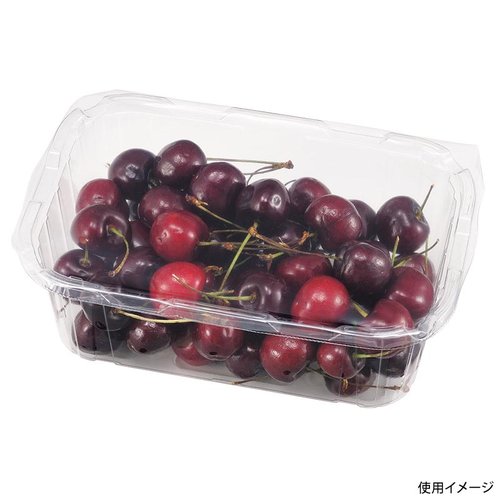 フルーツ容器 VF-トップス 1912(68).6H エフピコチューパ 透明なプラスチック容器が横から見える状態