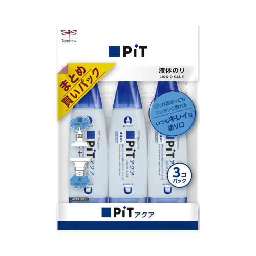 液体のり　アクアピット　１パック（３個入）Ｘ５画像