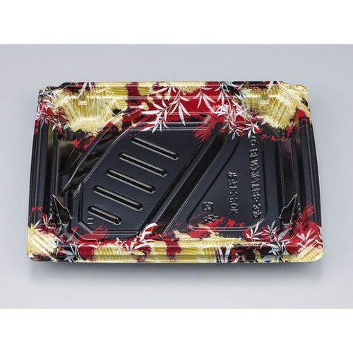 シーピー化成 弁当容器 BFNアルバ8S-3平 みお赤 本体 発泡画像