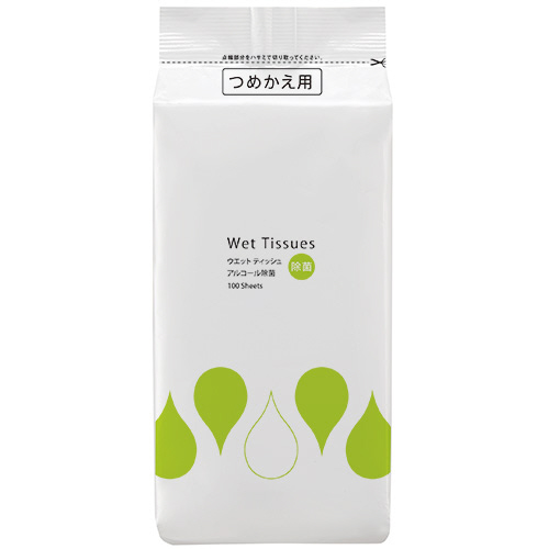 ｱﾙｺｰﾙ除菌ｳｴｯﾄﾃｨｯｼｭ ﾎﾞﾄﾙ詰替 1ﾊﾟｯｸ(100枚)画像