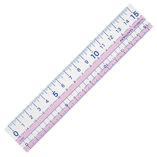 直線定規(まなびすと)(再生PET樹脂製) 15cm ﾋﾟﾝｸ 1ｾｯﾄ(10本)画像