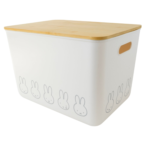 収納ボックス　miffyバンブーフタ付き収納ケース　LL画像
