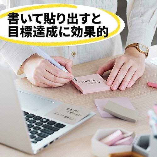 ポスト・イット エコノパック 強粘着ポップアップノート 詰替用 75×75mm 5色 1パック(10冊) カラフルな付箋が並んでいるパッケージの上面