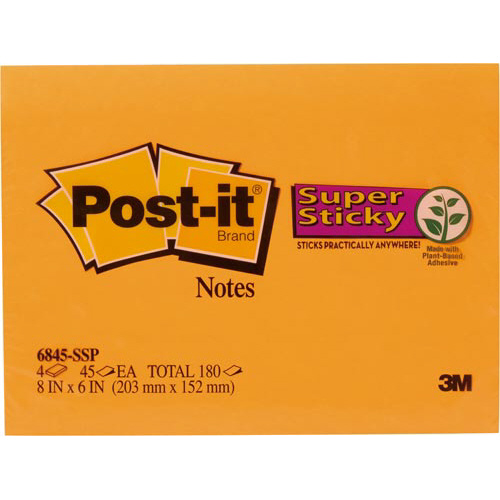 ポストイット　強粘着ミーティングノート　混色４冊画像