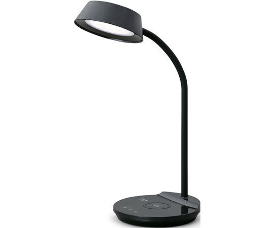 LEDデスクライトQi充電シリーズ　平置きタイプ　調光・調色　ブラック画像
