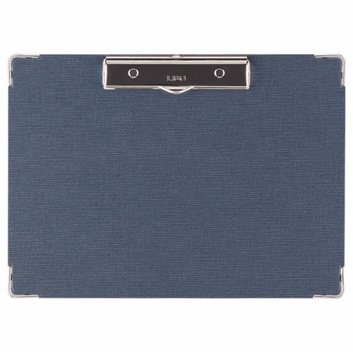 ﾎﾞｰﾙ用箋挟 A4ﾖｺ 紺 1枚画像