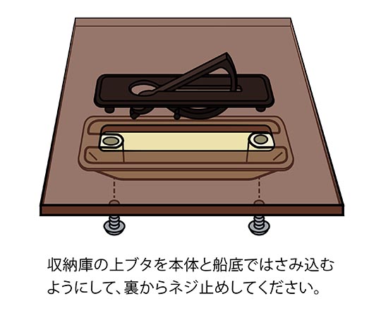 ダイカスト回転取手　ブロンズ 光沢のあるブロンズ仕上げの回転取手がさりげなく映える角度からの撮影。