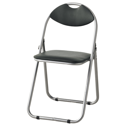 折りたたみﾊﾟｲﾌﾟﾁｪｱ ﾌﾞﾗｯｸ 1脚