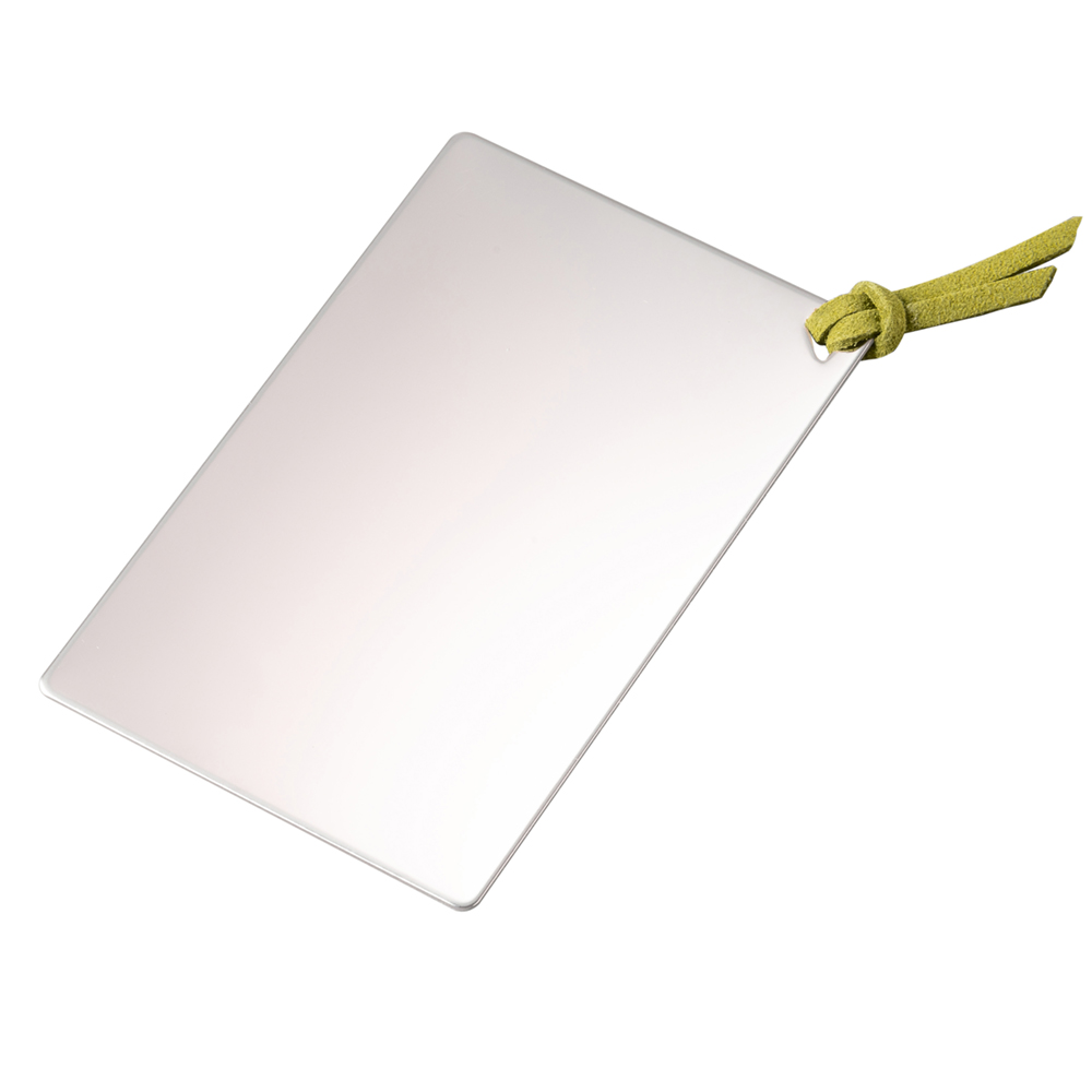 安心・安全　割れないステンレスミラー　ライトグリーン画像