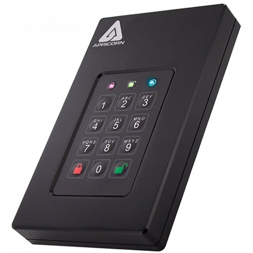 Aegis　Fortress　L3　暗証番号対応ポータブルHDD　1TB　1台