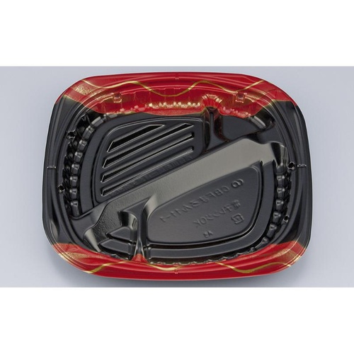 シーピー化成 弁当容器 CBFまろん11-1 光重赤 本体画像