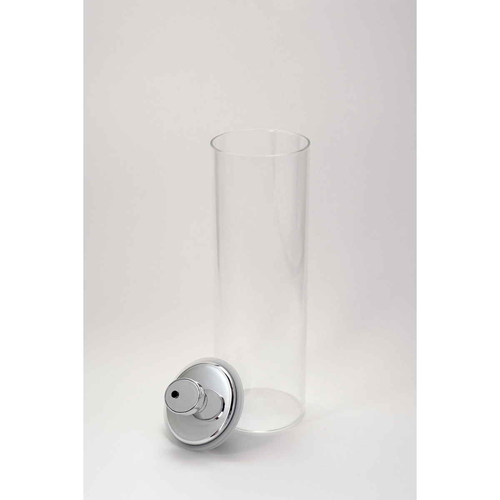 保存容器 1.8L 密閉 ガラスキャニスター エアリデューサー スリム LL 深い透明なガラス製の容器が縦にスリムな形状で、蓋が閉まった状態