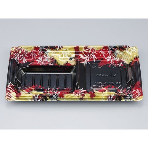 シーピー化成 弁当容器 BFNアルバ13-1平 みお赤 本体 発泡画像