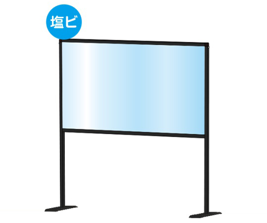 ブラックパーテーションスタンド　600×900　ハイ（塩ビ仕様）画像
