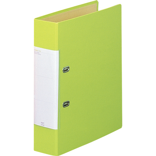 ﾘｸｴｽﾄ D型ﾘﾝｸﾞﾌｧｲﾙ A4ﾀﾃ 2穴 500枚収容 50mmとじ 背幅69mm 黄緑 1冊画像