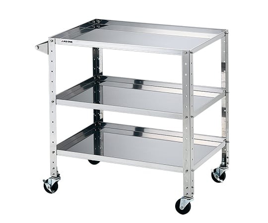 ステンレスヘビーワゴン　枠付きラージ　3段