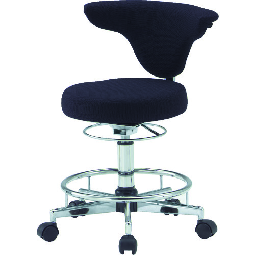 ＴＲＵＳＣＯ　ワーキングチェア　３８０ＸＨ４６０ー５９０　黒画像