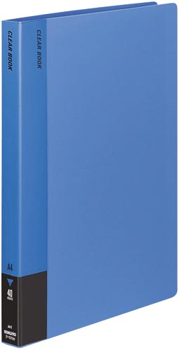 クリヤーブック固定式　Ａ４縦　４０Ｐ　青　４冊画像