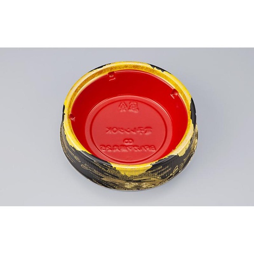 シーピー化成 どんぶり容器 BFハカマ集丸25 みやこ扇赤 本体(N)画像