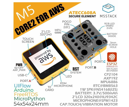 M5Stack Core2 for AWS ESP32 IoT開発キット