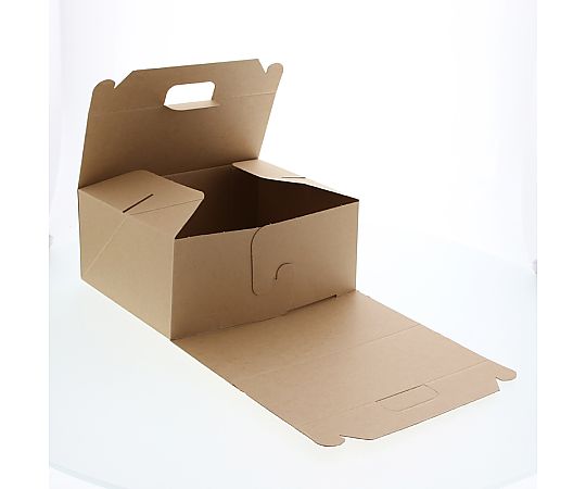 HEIKO 食品容器 ネオクラフトボックス キャリーボックス LL 20枚 ダークブラウンの紙製ボックスが数枚横に並んでいる状態