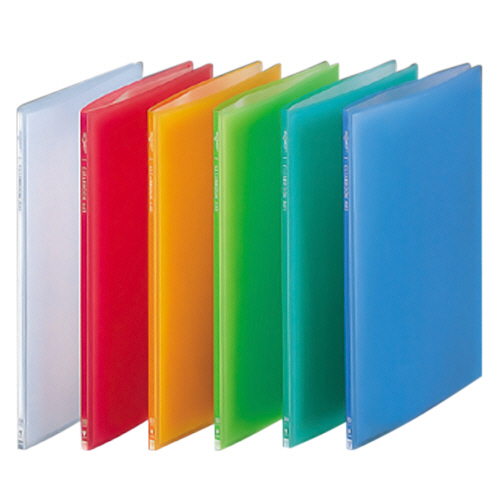 ﾘｸｴｽﾄ 透明ｸﾘﾔｰﾌﾞｯｸ A4ﾀﾃ 10ﾎﾟｹｯﾄ 背幅8mm ｵﾚﾝｼﾞ 1ｾｯﾄ(10冊)画像