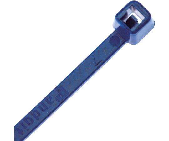 結束バンド　PP製　最大径51×全長203mm　100本入 パッケージに収められた100本の結束バンドが横向きに並んでいる様子