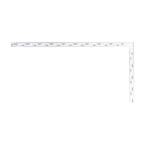 曲尺 厚手広巾 50cm 表裏同目 8段目盛 JIS ｼﾙﾊﾞｰ 1本画像
