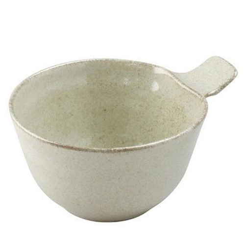 スープカップ ナチュラルカラー 持ち手付き 磁器 食器 美濃焼 グレー画像