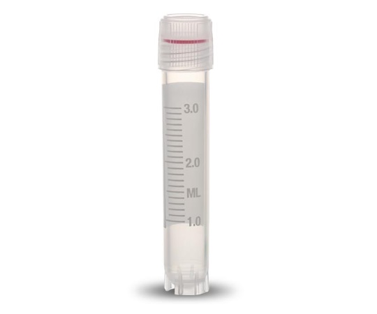 クライオバイアル Oリングシールタイプ 3mL 外ネジ・自立型 1箱（100個×10袋入）