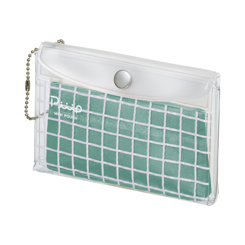 ミニポーチ　ピープフラット　セージグリーン画像