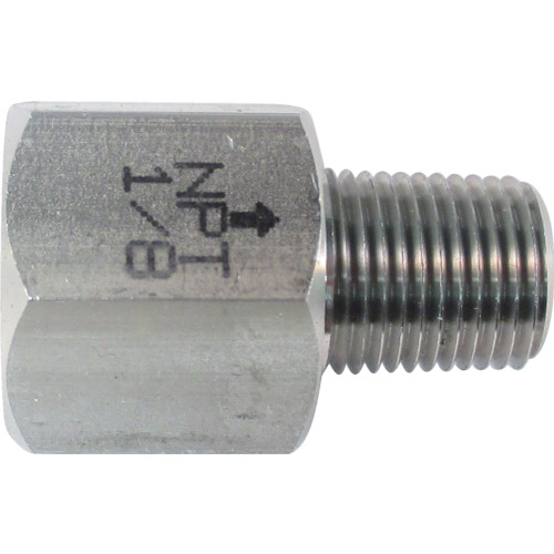 ｽﾃﾝﾚｽ製 変換内外ｿｹｯﾄ 外NPT1/8×内PT1/8 1個画像