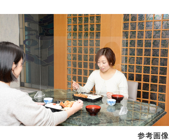 卓上パーテーション用アクリルキャスト板　角丸　450×600×3mm　5枚入画像