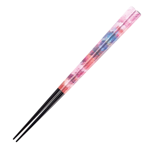 箸 23cm KAKEHASHI ARTE カラーミックス 木製 天然木 バイオレット画像